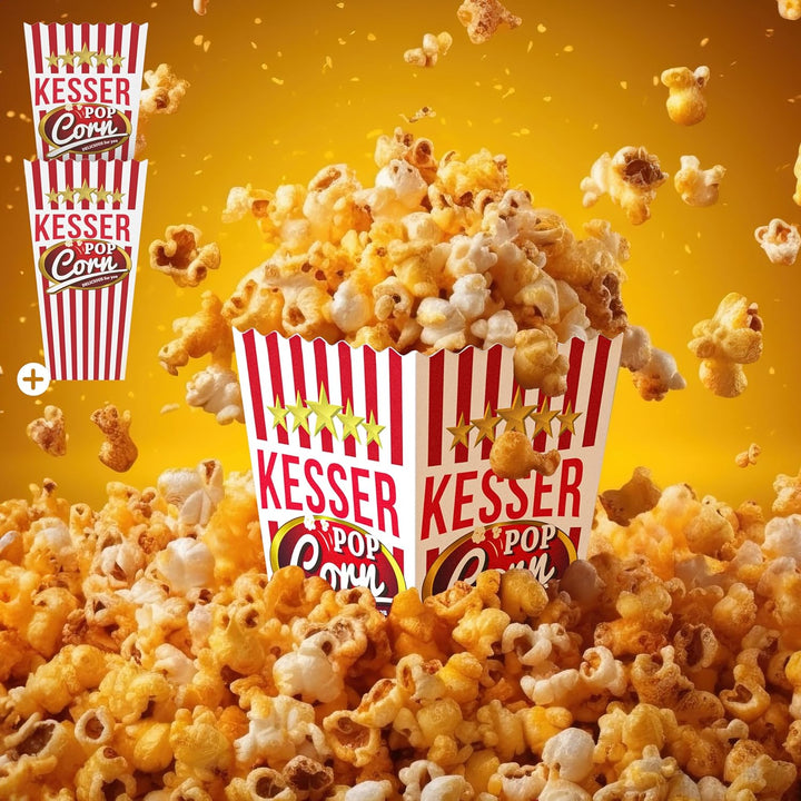 KESSER® Popcornmaschine Gross 800W | Popcorn-Maker 5,5l Inhalt mit Antihaftbeschichtung Deckel & Ser