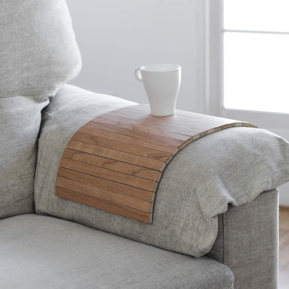 Tablett anpassbar an die Armlehne des Sofas, Sessels oder Sessels, zusammenklappbar, tragbar, bietet
