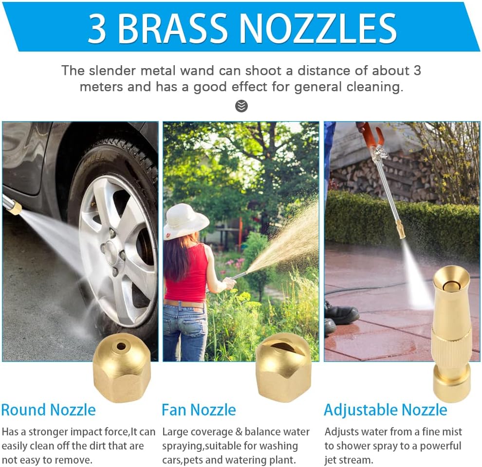Jet Hochdruck-Hochdruckreiniger, Tragbare Hydrojet Hochdruckreiniger Gartenschlauch Ende, Glasfenste