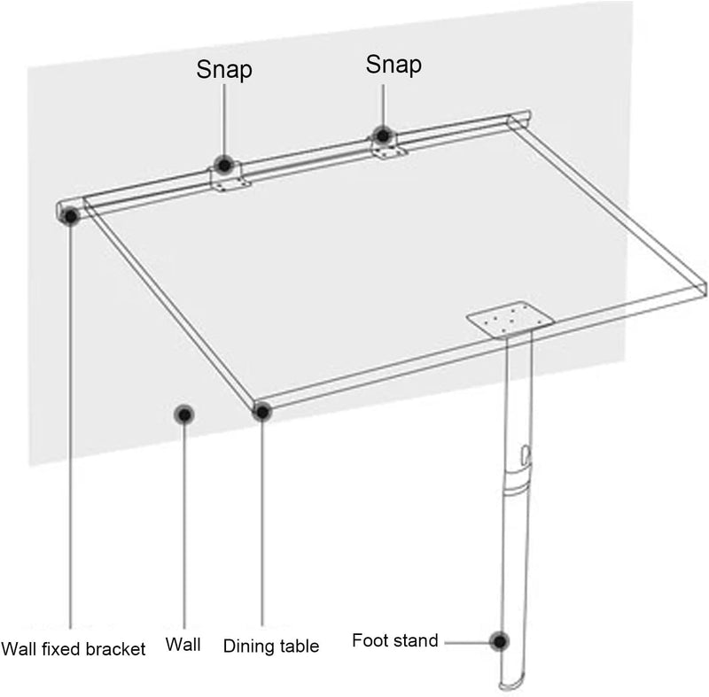 Leapiture 730mm Klapptisch-Bein, Wohnmobil abnehmbares Tisch-Bein RV-Tisch Halterung Aluminium Legie