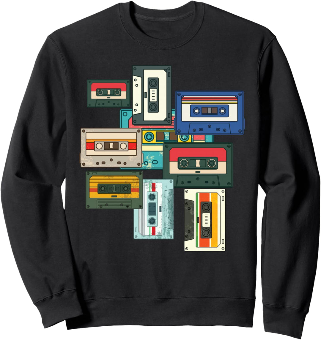 Achtziger Jahre Retro Kassetten 1980er Mottoparty 80er Sweatshirt