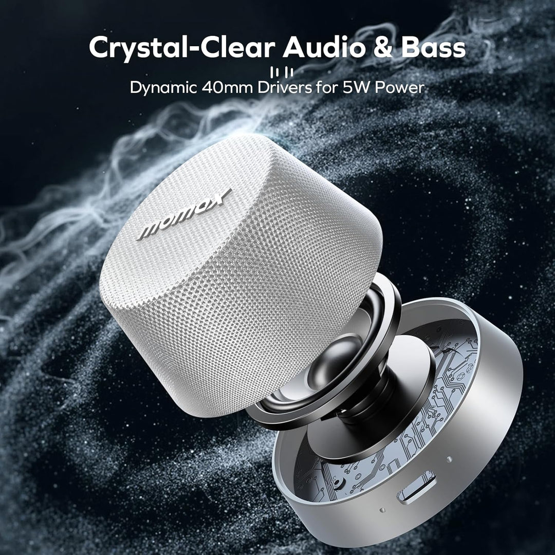 MOMAX Magnetisch Tragbarer Wireless Lautsprecher Speaker, IPX6 Wasserdicht Mini Musikbox,Verbesserte