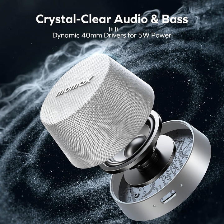 MOMAX Magnetisch Tragbarer Wireless Lautsprecher Speaker, IPX6 Wasserdicht Mini Musikbox,Verbesserte