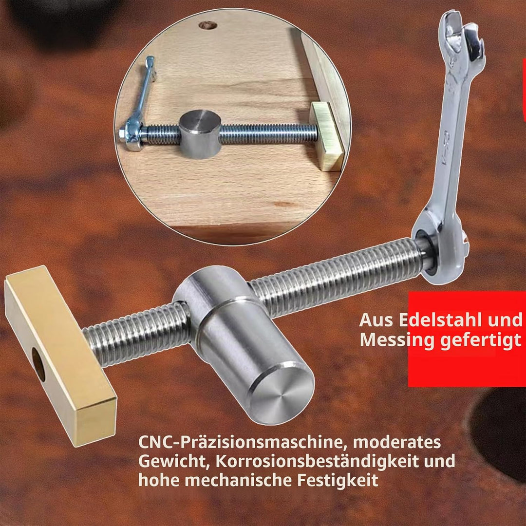 2 Stück extra lange Bank-Hundeklemmen für 19mm Loch, DIY Holzbearbeitung, verstellbare Schreibtisch-
