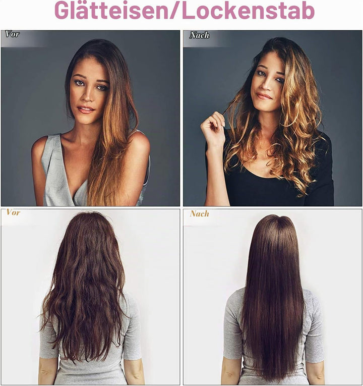 himaly 2-in-1 Haarglätter für Glätte und Wellen, 6 Temp Einstellungen &amp; 30s schnelle Erwärmung, LCD-