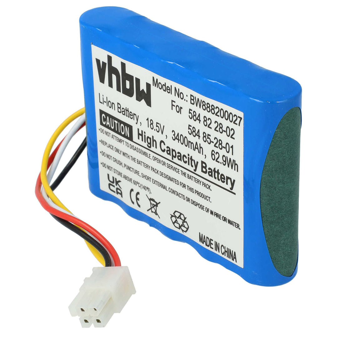 vhbw Li-Ion Akku 3400mAh (18.5V) kompatibel mit Husqvarna Automower 315X für Rasenroboter Rasenmäher