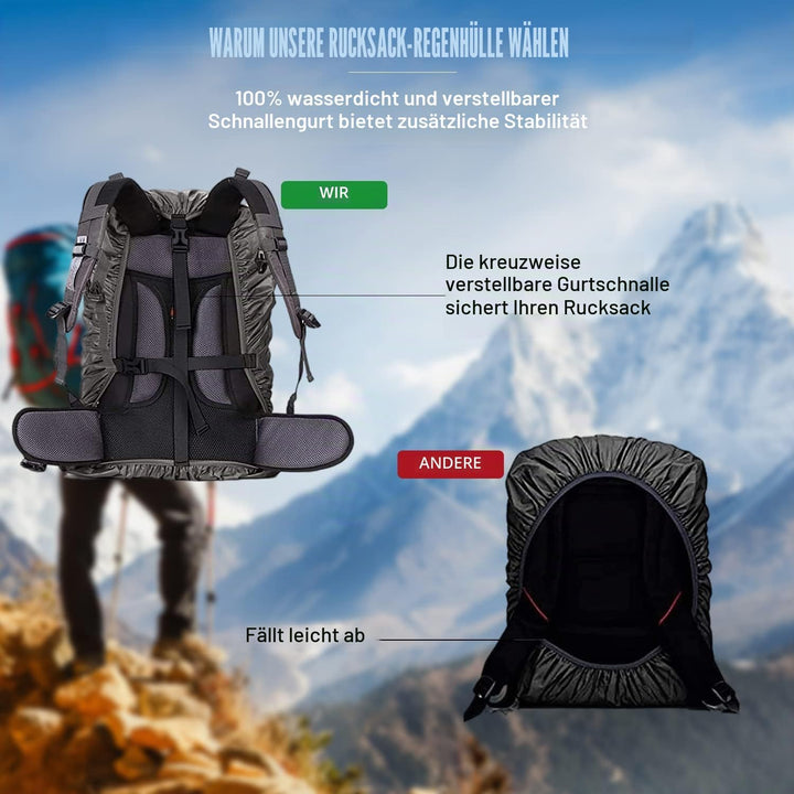 Rucksack-Regenschutz (20-100L) Schwarz/Black XS, Schwarz/Black XS