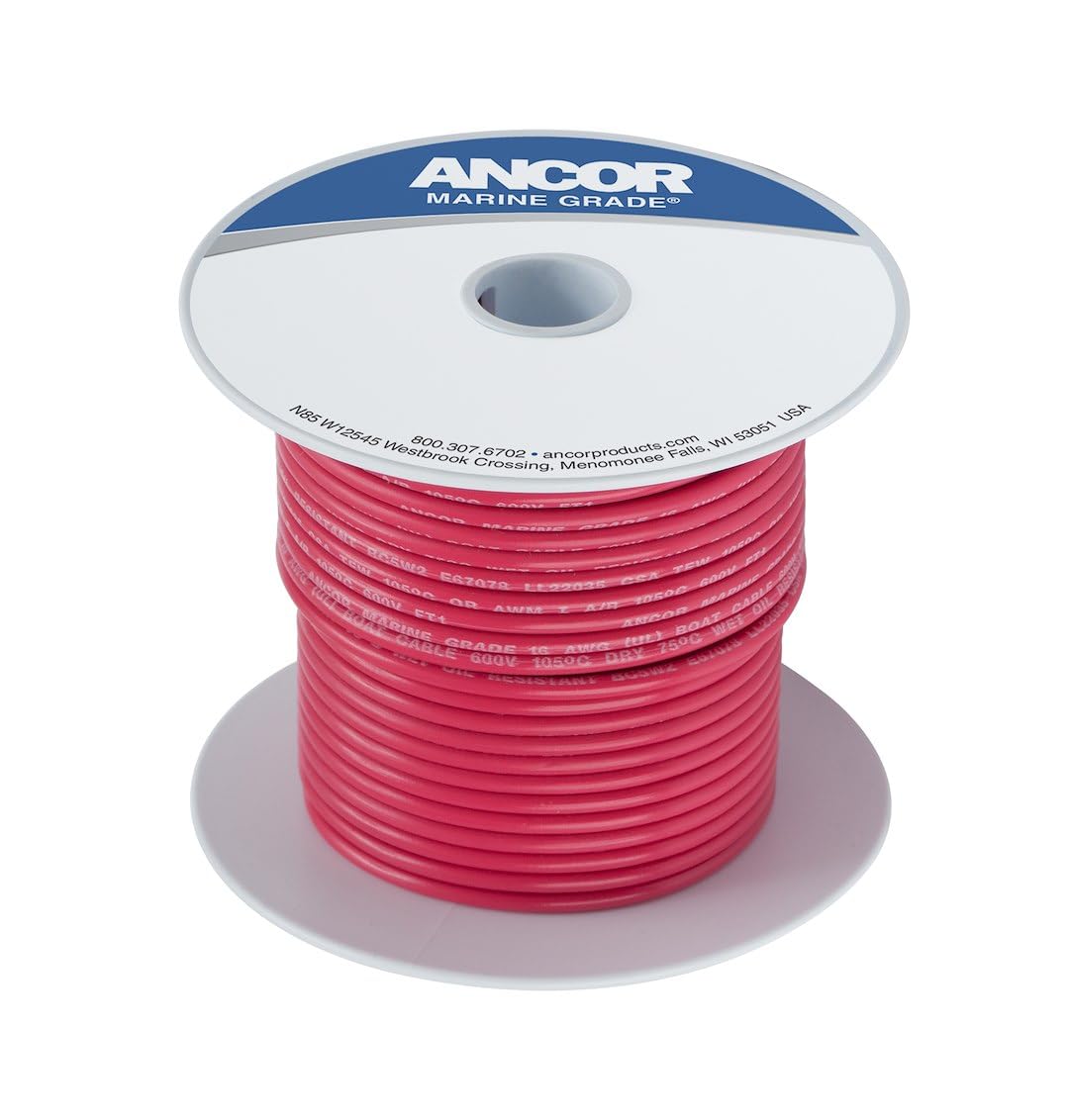 CABLE MARINO 14 AWG (2mm²) Rojo - 5,4 m STANDARD 14 AWG MULTICOLOR, STANDARD 14 AWG MULTICOLOR