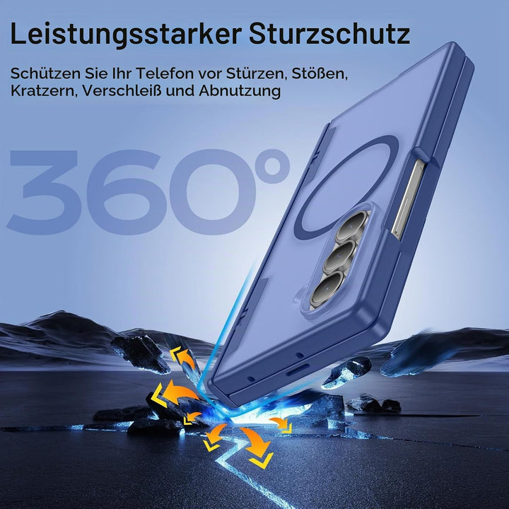 für Samsung Galaxy Z Fold 7 Hülle [Kompatibel mit MagSafe] mit Displayschutzfolie &amp; Scharnier Schutz