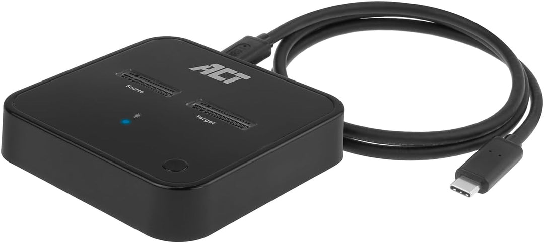 ACT M.2 NVMe/PCIe Dual SSD Docking Station, Offline Klonen und Datensicherung, USB-C 3.2 Gen2 Kabel