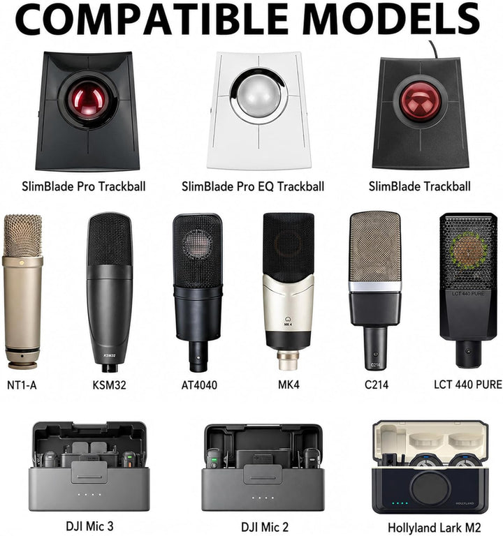 Musiin Pendlertasche für Audiogeräte, kompatibel mit Sennheiser MK4, MK8, AKG C214, AT4040, DJI Mic3