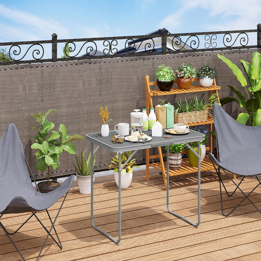 eSituro Campingtisch Klapptisch auf Balkon, Beistelltisch klappbarer Balkontisch, Faltbarer Tisch, G
