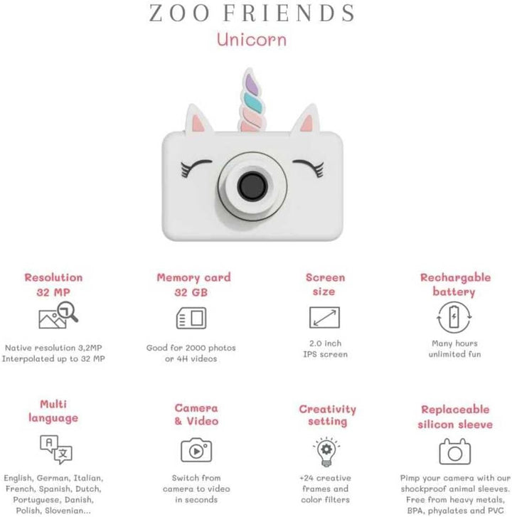 Einhorn-Kamera. THE ZOOFAMILY