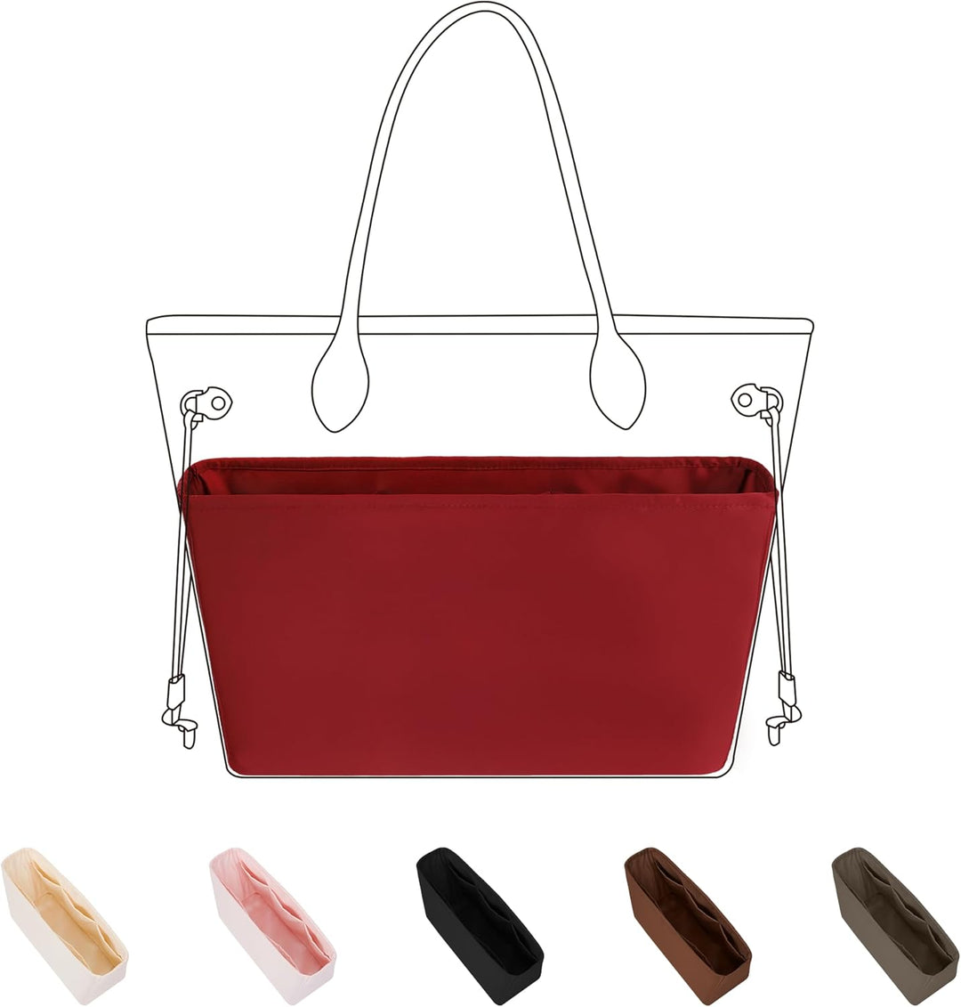 DGAZ Handtaschen Organizer Einsatz für LV Neverfull PM/MM/GM Taschen, Seide Tasche in Tasche Organiz