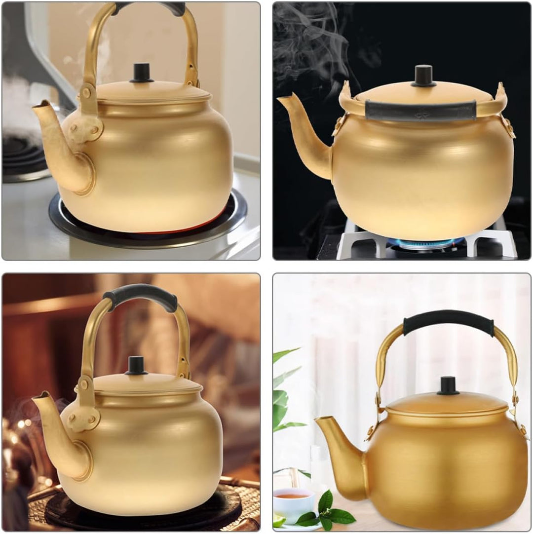 MAGICLULU Aluminium Wasserkocher 1,5l mit Effizientem Schnellkochsystem und Anti Heissem Griff für O