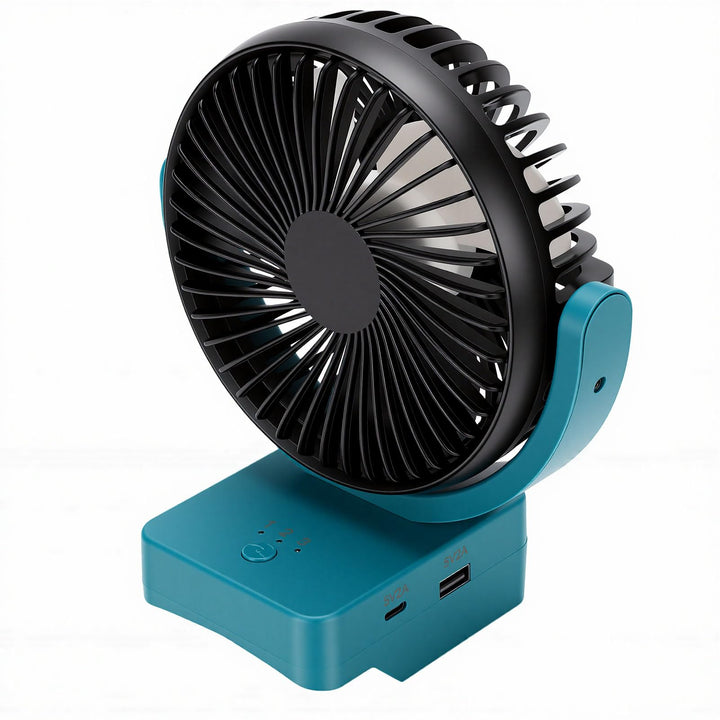 Sxhlseller 20-V-Baustellenventilator mit Bürstenlosem Motor | Tragbarer Ventilator mit 360°-Drehung