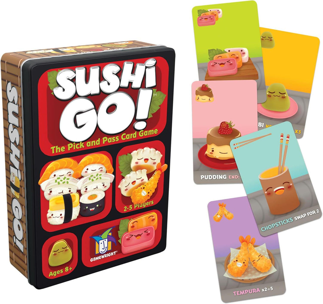 Asmodée Gamewright, Sushi Go Game, Card Game, Ages 8+, 2-5 Players, 15 Minutes Playing Time, Sushi G