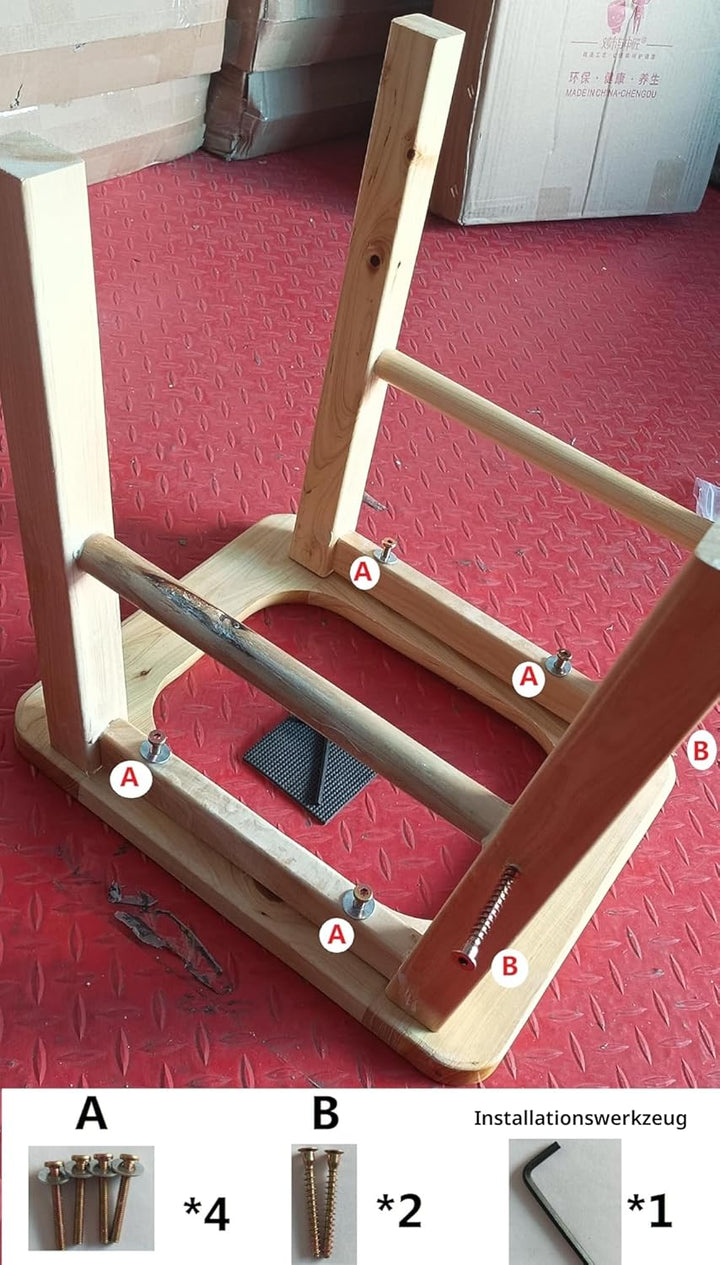 Holzdampfsitz mit vier Beinen,Dreidimensionale Toilette,Holz Yoni Dämpfen Sitz,Dampfstuhl V Dampf be