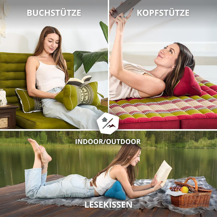 livasia Nackenstützkissen Knochenkissen, Nackenkissen Knochenform, Sofakissen, Lesekissen mit Kapok,