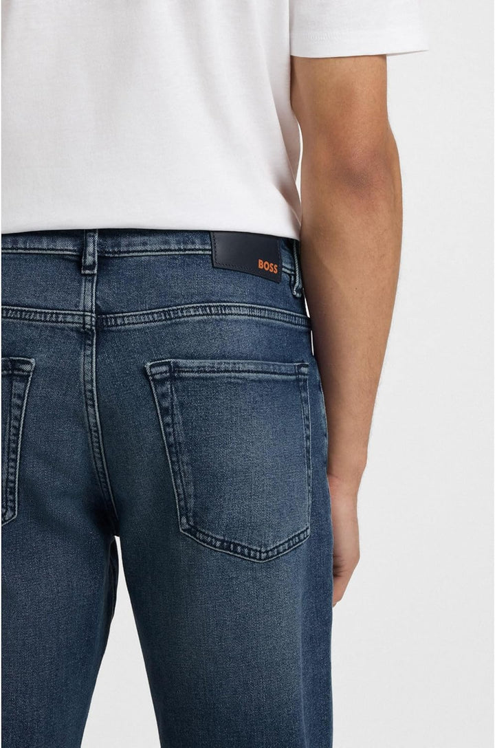BOSS Herren Re.Maine BC-C Schwarze Maine Regular-Fit Jeans aus bequemem Stretch-Denim 29W / 34L Medi