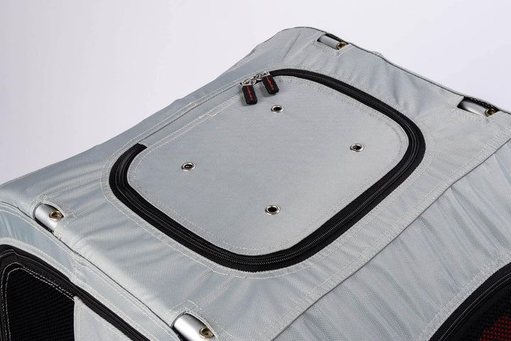 TrendPet Comfort Wagon M, Grauer Aluminiumanhänger mit Federung für Hundebesitzer, Outdoor-Enthusias