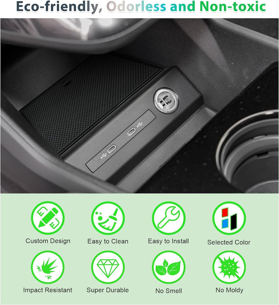 GAFAT Kompatibel mit Audi Q4 Etron Antirutschmatten 2021 2022 2023, Q4 Etron Sportback EV Electric G