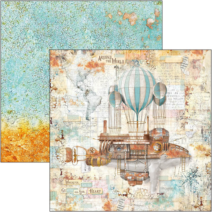 Ciao Bella Scrapbook-Papier Coral Reef, 30,5 x 30,5 cm, 12 Blatt, 190 g/m2, Bastelpapier für Hobbys