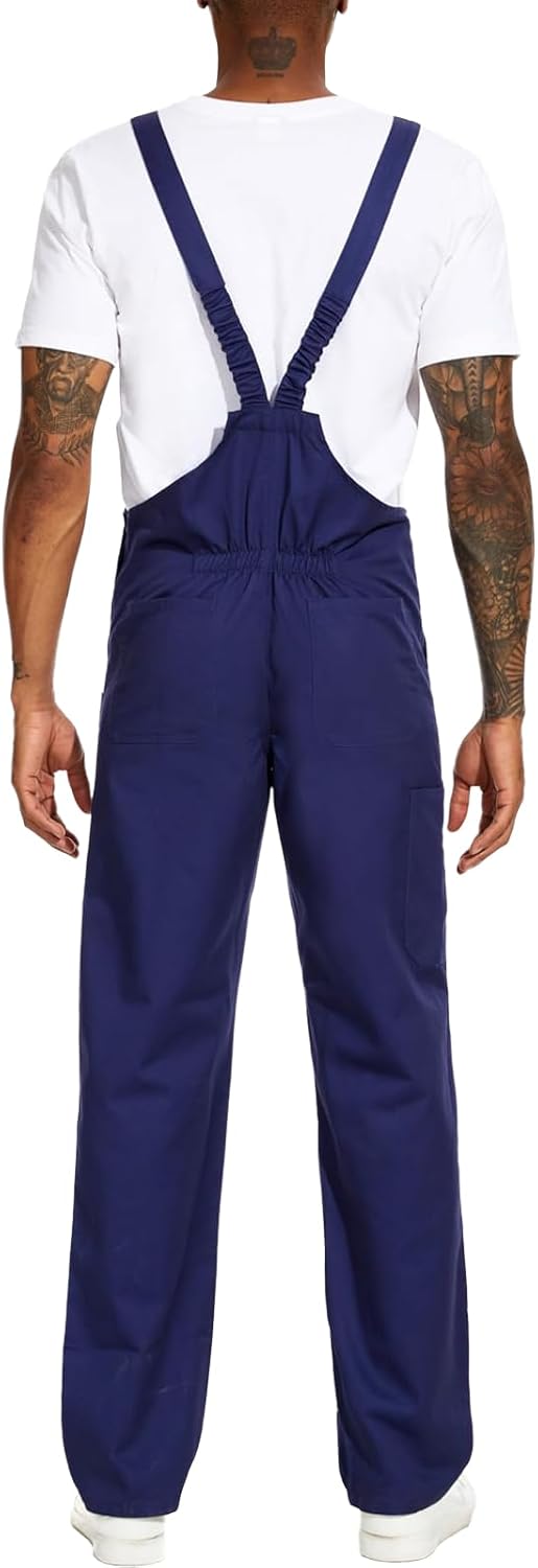 WORK IDEA Arbeits-Latzhose für Männer Multi Pocket Technology Herren Arbeitslatzhose S Marine, S Mar