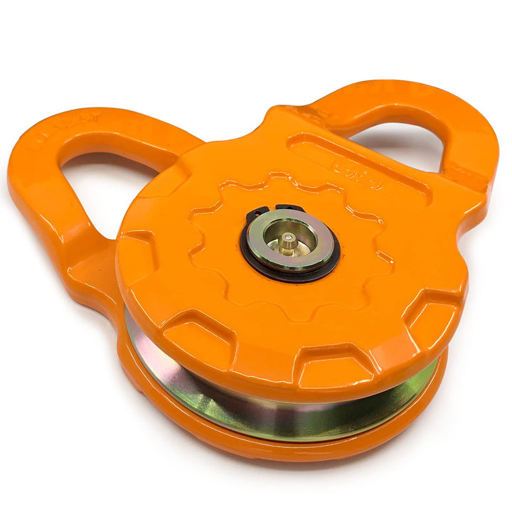 GearAmerica Mega Snatch Block 25 Tonnen Stärke | Hochleistungs-Windenrolle für Kunststoffseile oder