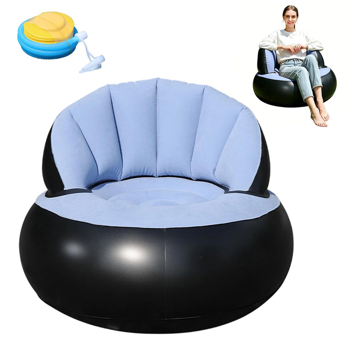 CEWROM Aufblasbares Sofa, Aufblasbarer Sessel, Sessel, Sofa und Couch mit Beflockter Oberfläche für