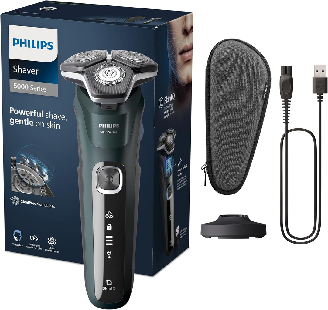 Philips Shaver Series 5000 – Elektrischer Nass- und Trockenrasierer für Herren mit ausklappbarem Tri