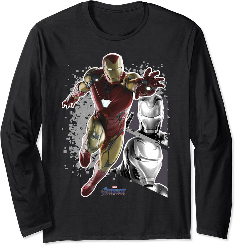 Marvel Avengers Endgame Iron Man Panel Pose Premium Tee Langarmshirt