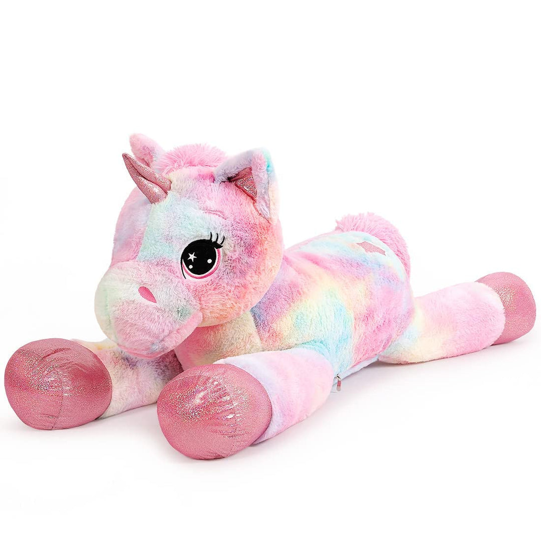 SNOWOLF Riesen Plüsch Spielzeug Einhorn Grosses Plüsch Tier Spielzeug Plüsch Kissen Grosses Pferd Pl