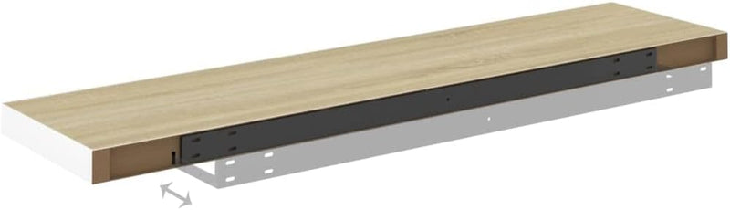 FIRBNUS 2 STK. Schweberegal 120x23,5x3,8 cm Floating Wall Shelf Hängeregal Wandregale Regale Regalbo