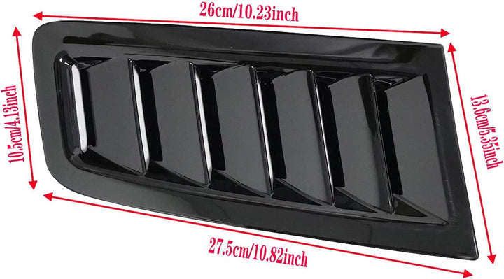 KYYET Universal-ABS-Lufteinlass-Schaufel, Turbo-Motorhaube, Abdeckung für Lüftungsschlitze, Focus Fi