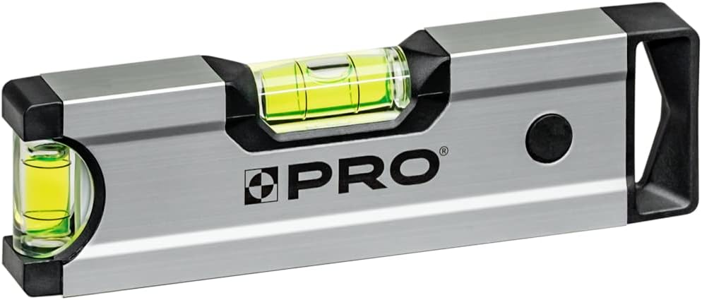 PRO600 Mini Wasserwaage mit magneten 17cm Eloxiert - Die Härte 9 auf der Mohs Skala - Ergonomischen
