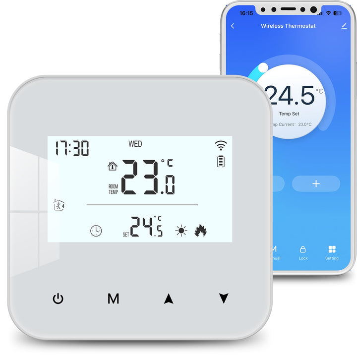 Beok WiFi Thermostat Für Gaskessel, Tuya Smart Raumthermostat Thermostate Heizung Digital LCD-Anzeig