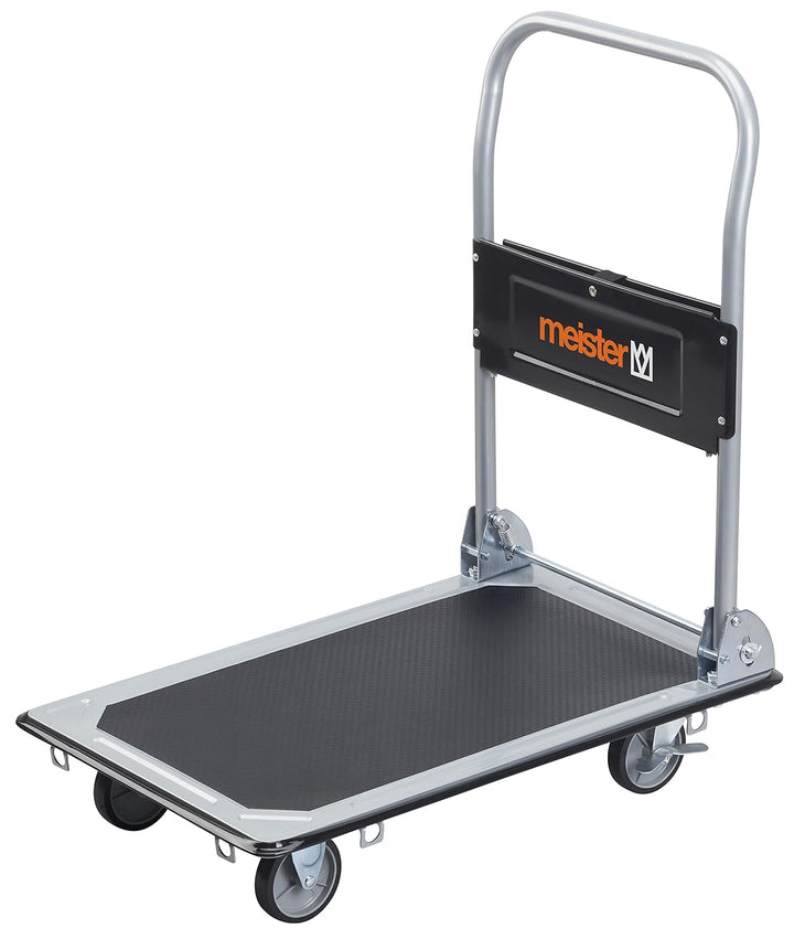 Meister Plattformwagen - Klappbar - Bis 150 kg Tragkraft - Feststellbremse/Transporthilfe mit Lenkro