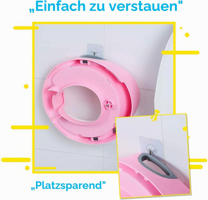 Kinder Toilettensitz WC-Sitz für Junge und Mädchen Kindertoilettensitz für Kissengriff und Rückenleh