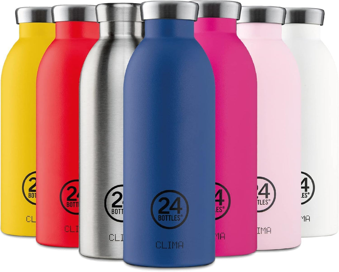 24Bottles Clima Flasche - 330ml/500ml/850ml Thermosflasche mit 100% Versiegeltem Deckel (12 Stunden
