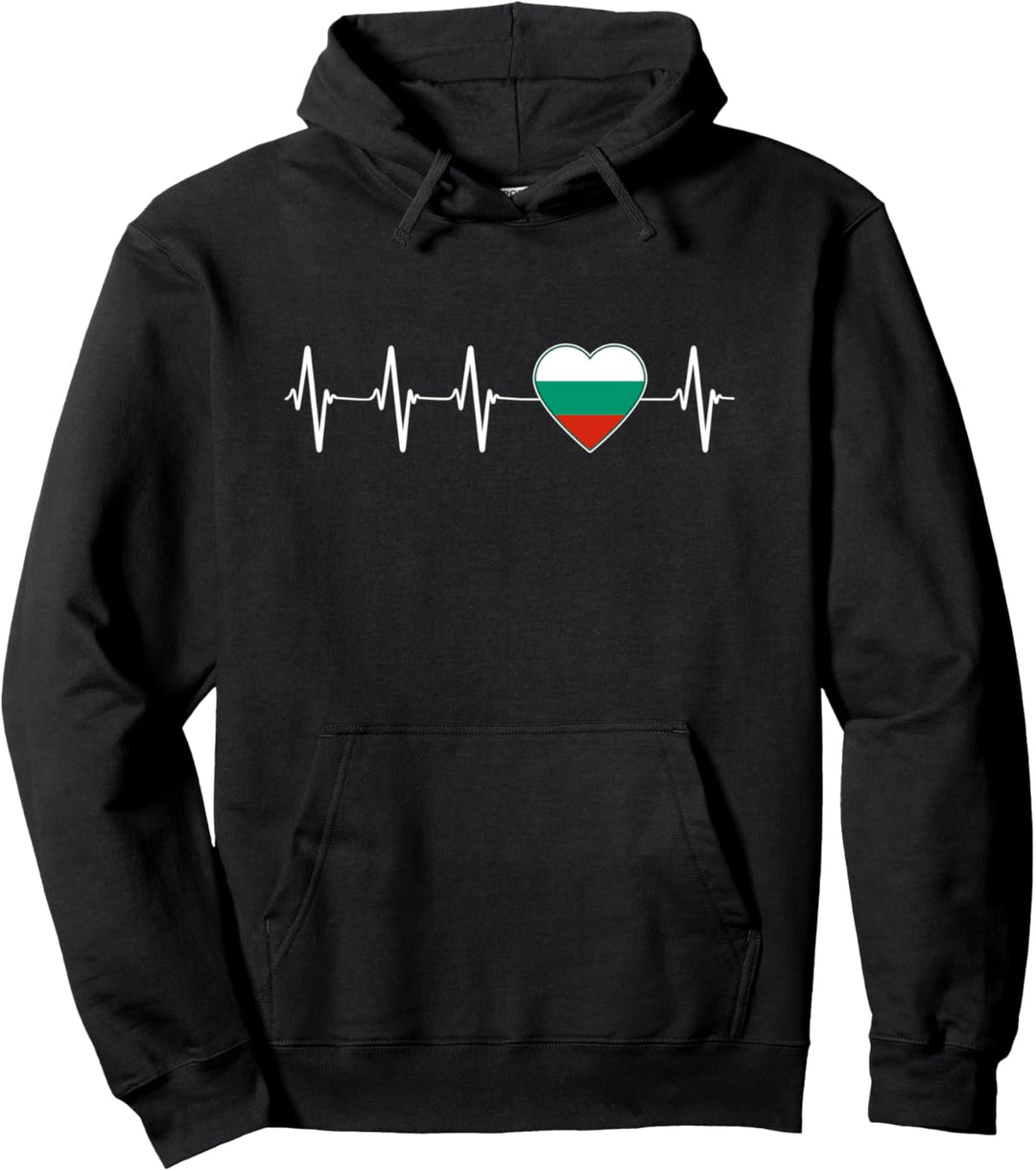 Bulgarian Heartbeat I Love Bulgaria Flagge Land Geschenk Pullover Hoodie