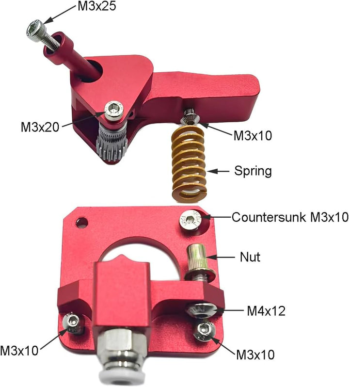 Zeberoxyz Direct Drive Doppelzahnrad-Extruder Upgrade Direktplatte mit 4Stück Pulleys Kit, Einfaches