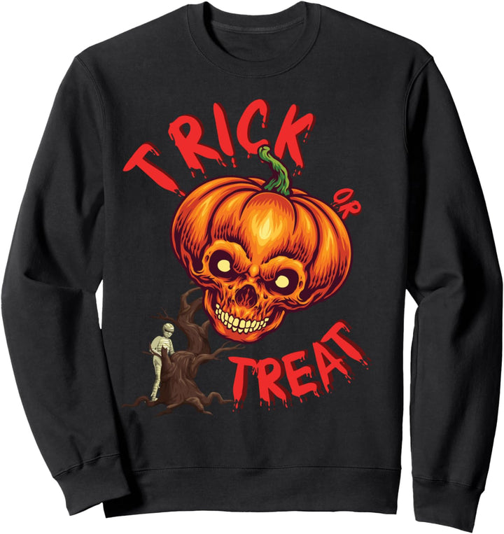 Halloween Trick or Treat horror Kürbis Motiv Sweatshirt
