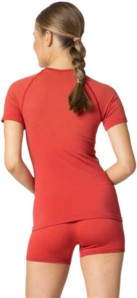 Odlo Damen Performance Light Eco T-Shirt Kurzarm Unterhemd Funktionsunterhemd L American Beauty, L A