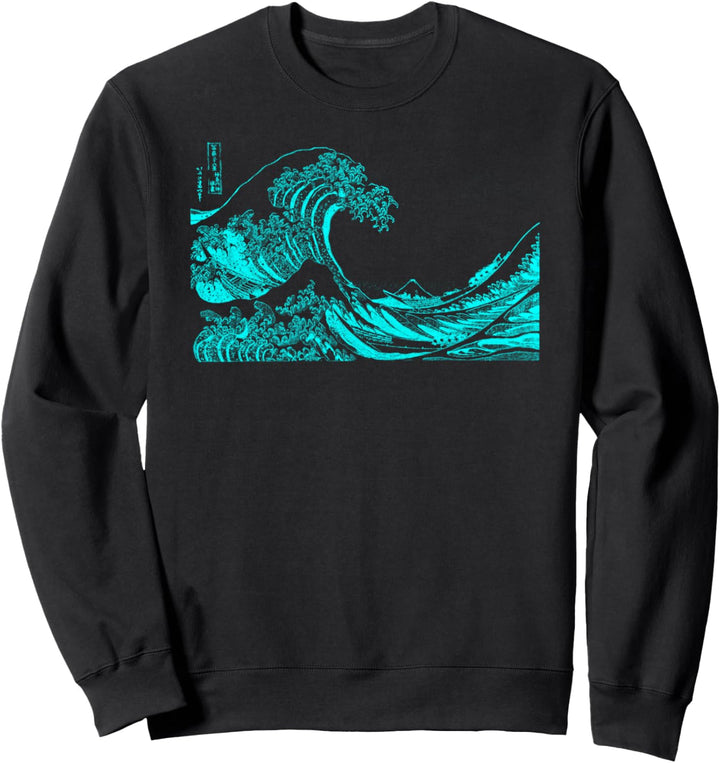 Berühmte Klassische Japanische Kunst "Grosse Welle" Stilvoll Sweatshirt