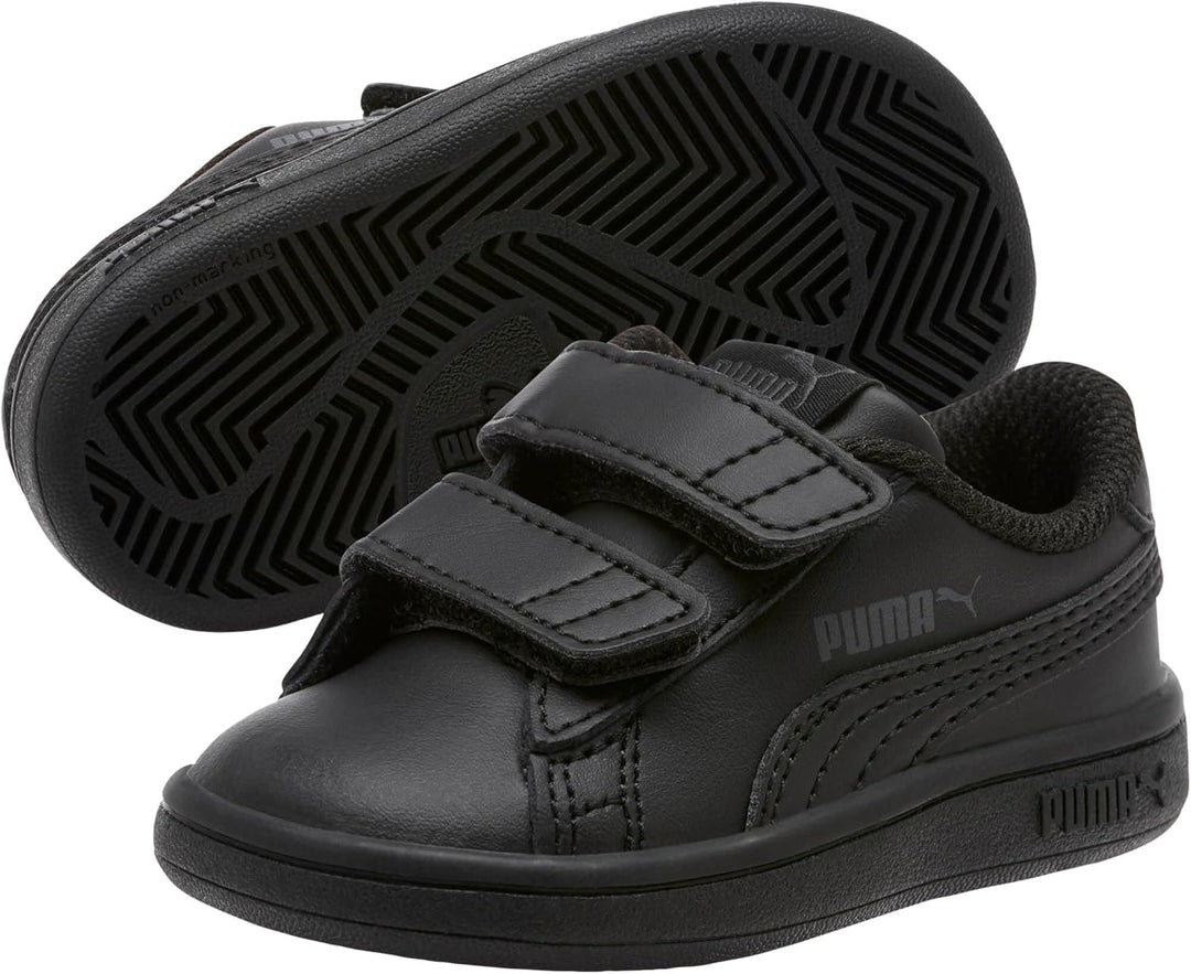 Puma Smash CV V Unisex-Kinder Sneakers 21 EU Puma Black Puma Black, 21 EU Puma Black Puma Black