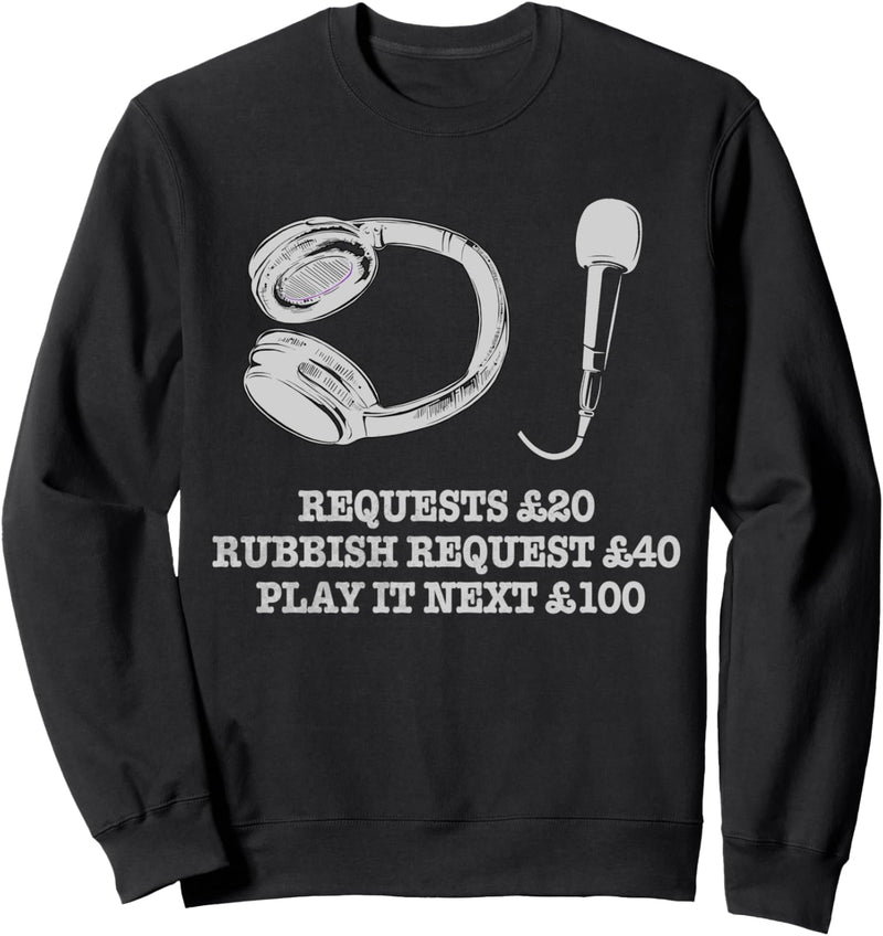 Ich bin mit dem DJ Kopfhörer & Mic EDM Music DJ Kostüm Sweatshirt