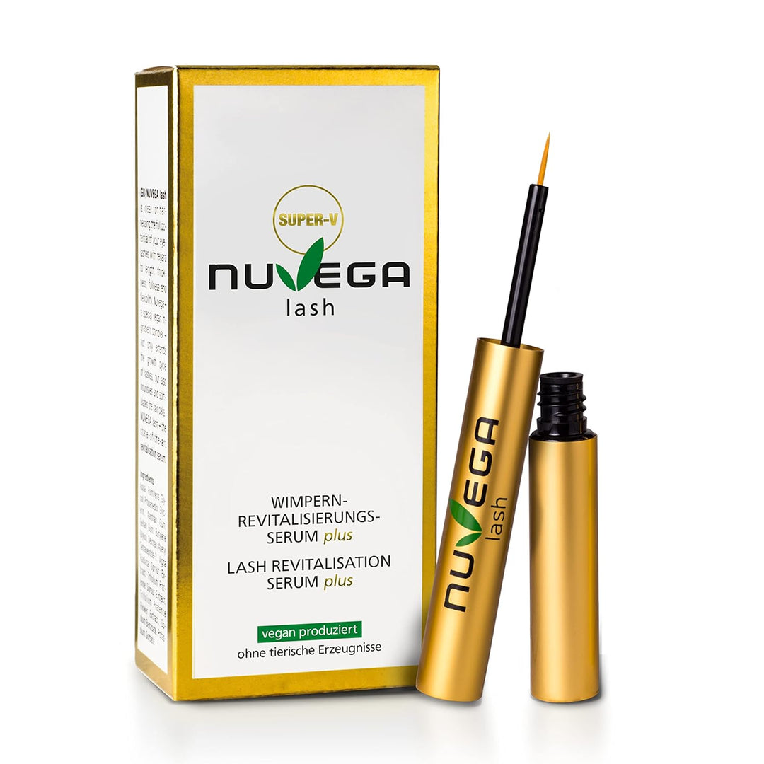 Nuvega Lash Super V – Veganes Wimpern- & Augenbrauenserum I Lange Wimpern in 4-6 Wochen I Lash Serum