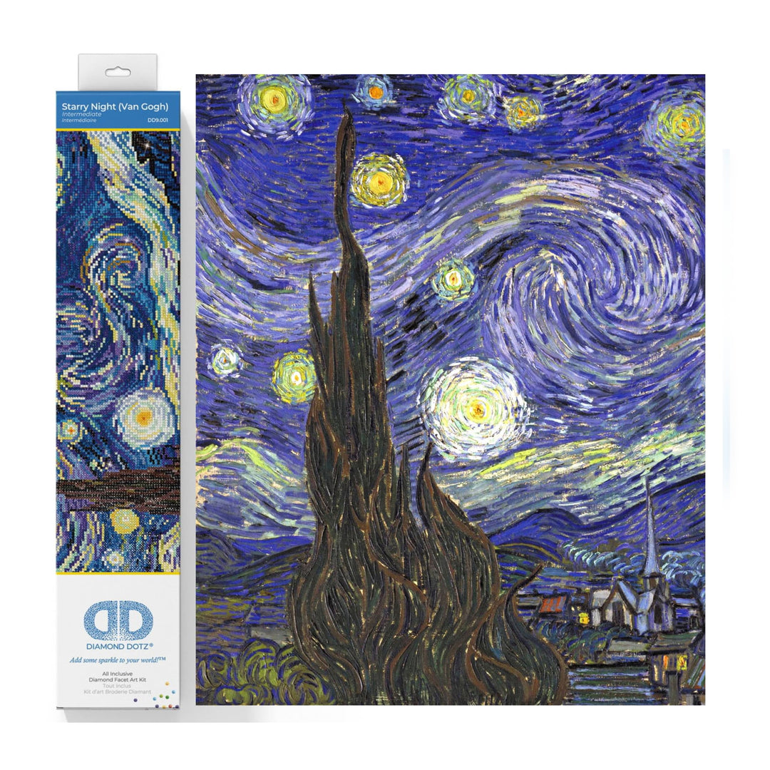Diamond Dotz DD9-001 Sternenklare Nacht, ca. 50,8 x 40,6 cm gross, Diamond Painting, Malen mit Diama