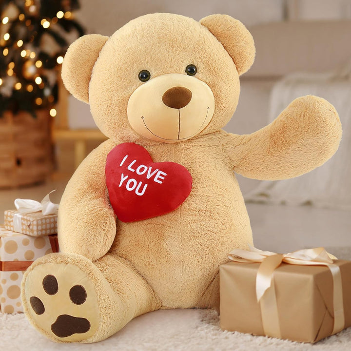 MorisMos teddybär Valentinstag Überraschungsgeschenk, 150cm riesen Teddy mit Herz- Ich Liebe Dich, g